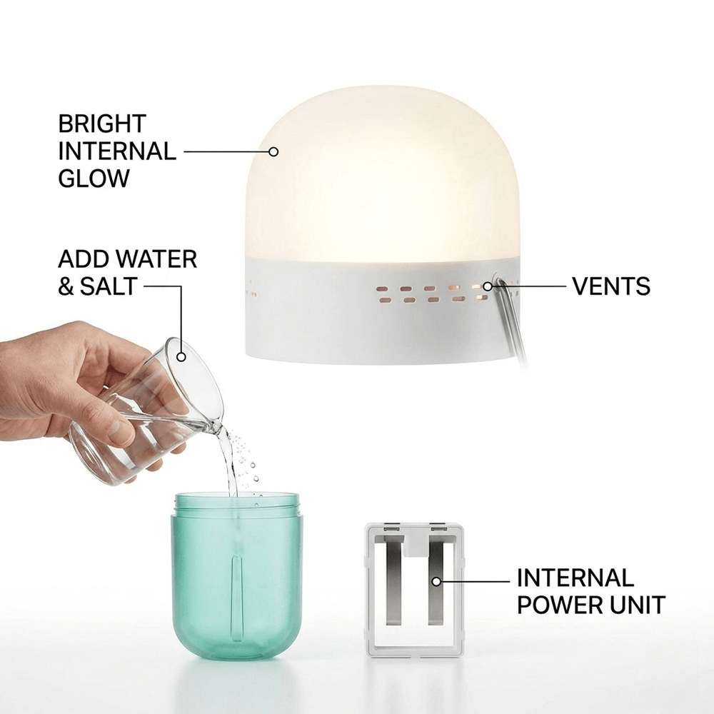 Power Outage Light - مصباح ملح محمول صغير الحجم بحجم