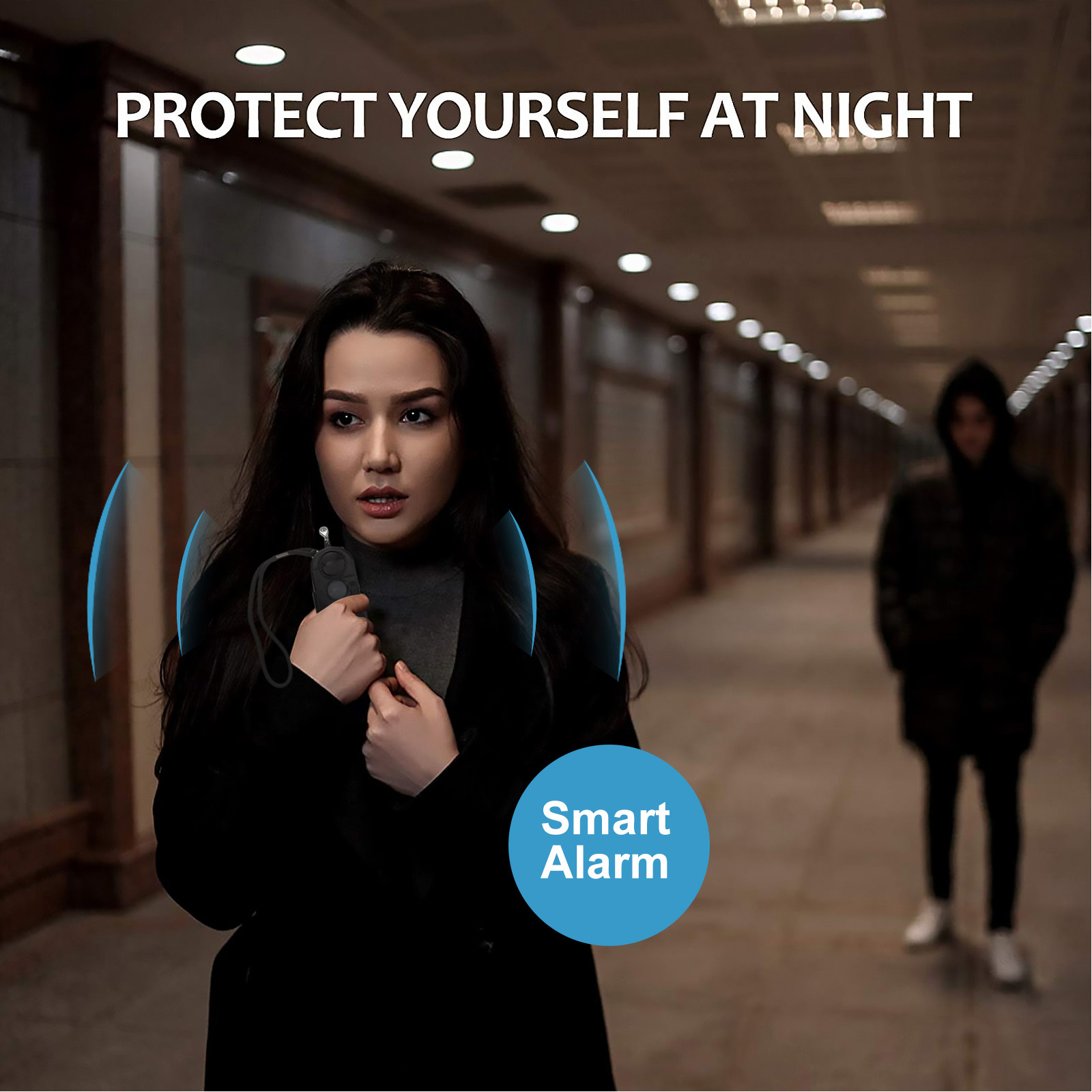 Personal Alarm Keychain - جهاز إنذار شخصي ثنائي الوظيفة للنساء