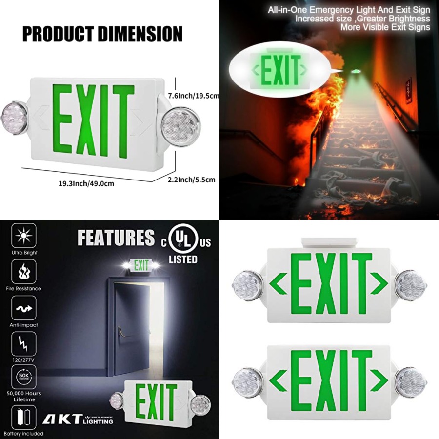 إضاءة مخارج الطوارئ، إشارة خرو - مراجعة Emergency Exit Sign وسعره