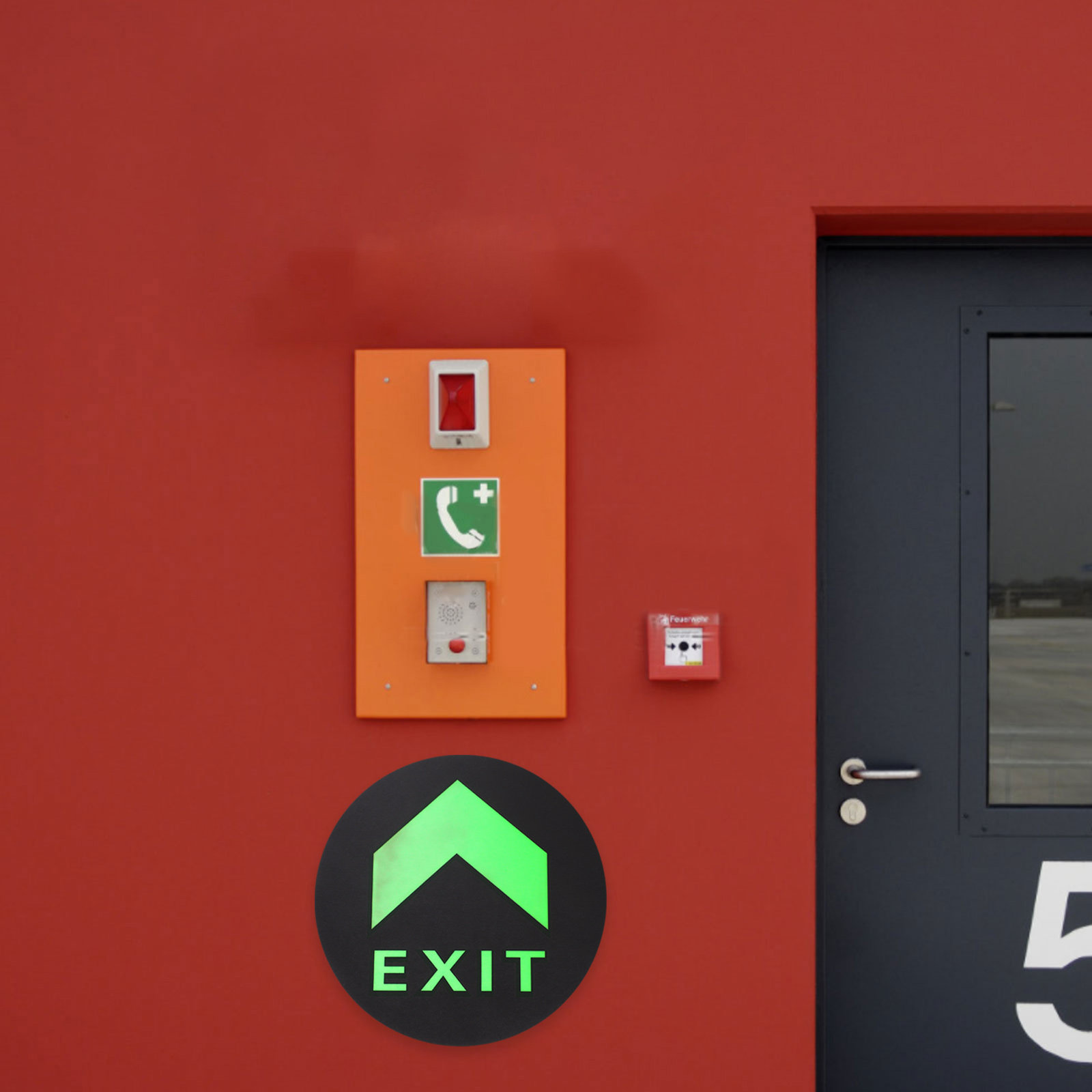 5 قطع من ملصقات الإشارة الليلي - مراجعة Emergency Exit Sign وسعره