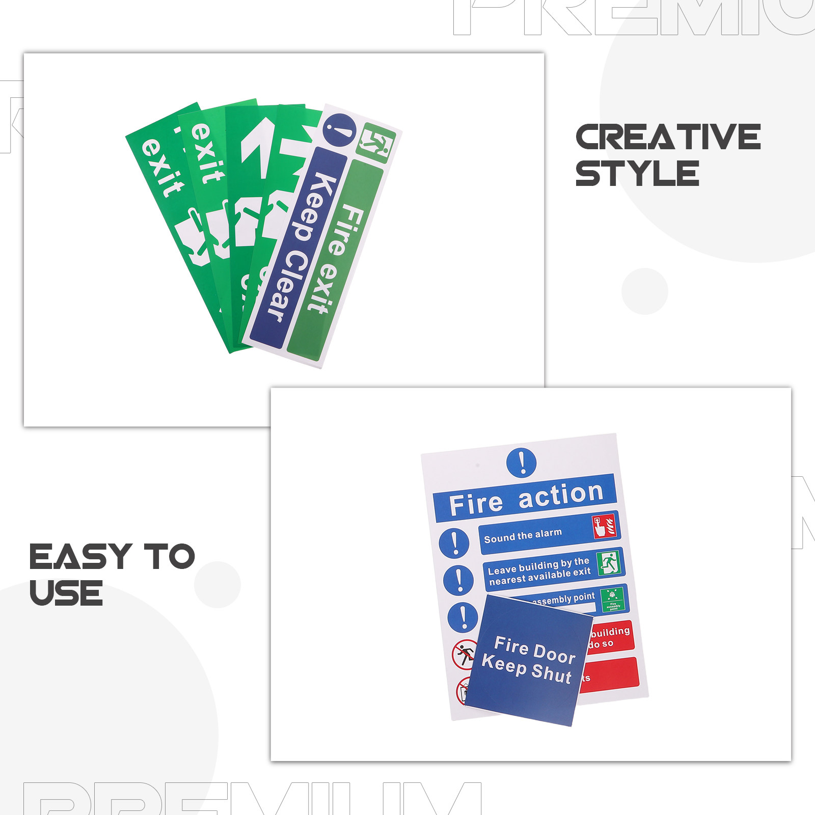 21 قطعة من لافتات مخارج السلام - مراجعة Emergency Exit Sign وسعره