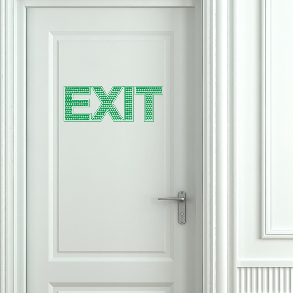 ملصق حائط لمخرج الطوارئ، لافتة - مراجعة Emergency Exit Sign وسعره