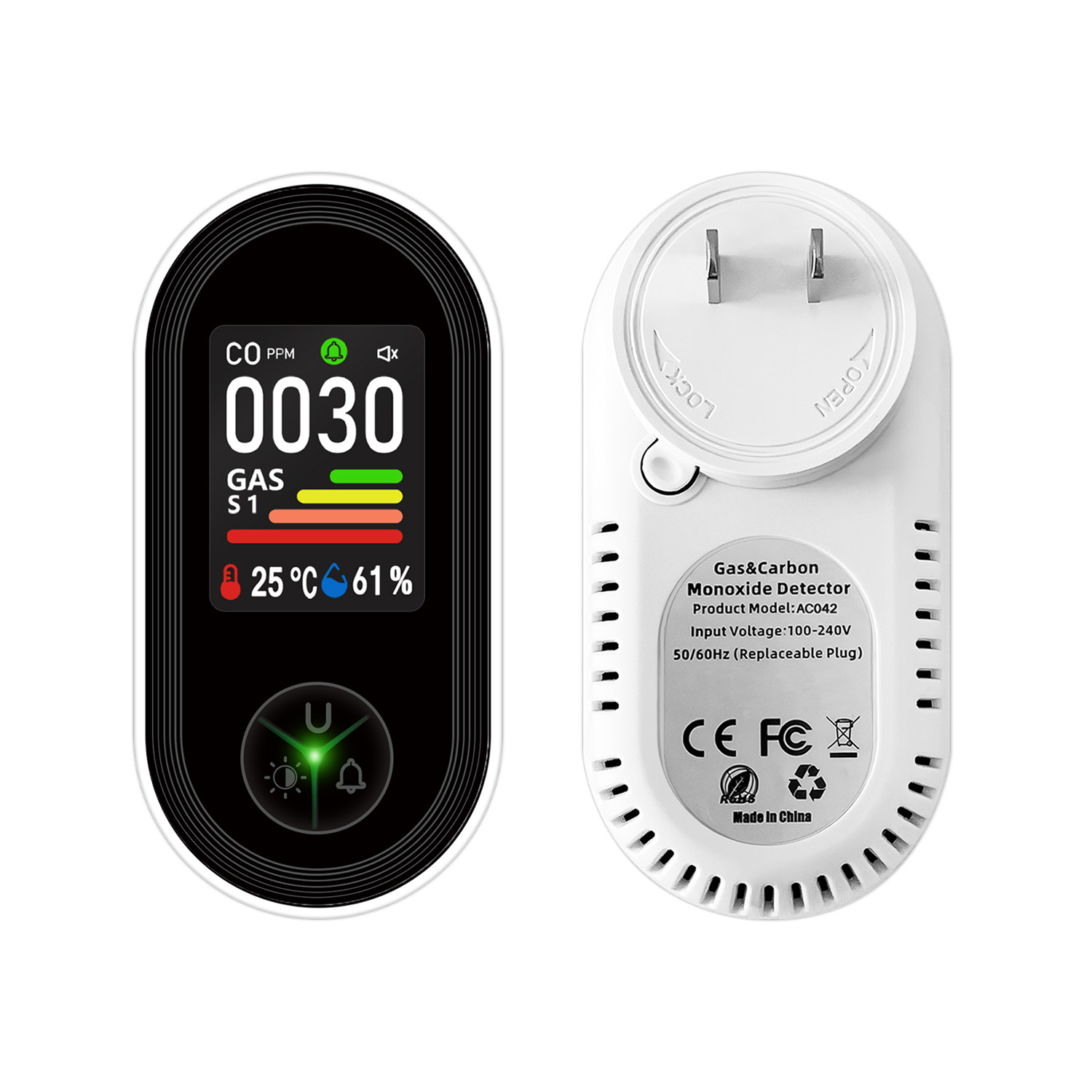 كاشف غازات متعدد الوظائف 4 في  - مراجعة Co Detector Plug وسعره